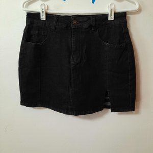 Luvamia Skorts High Waisted Denim Mini Side Slit